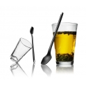 Large glass with latte spoon - 2 pcs